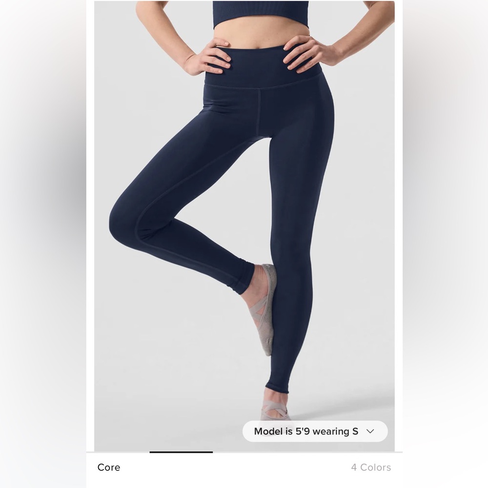 ALO Yoga Core High-Waist Navy Leggings